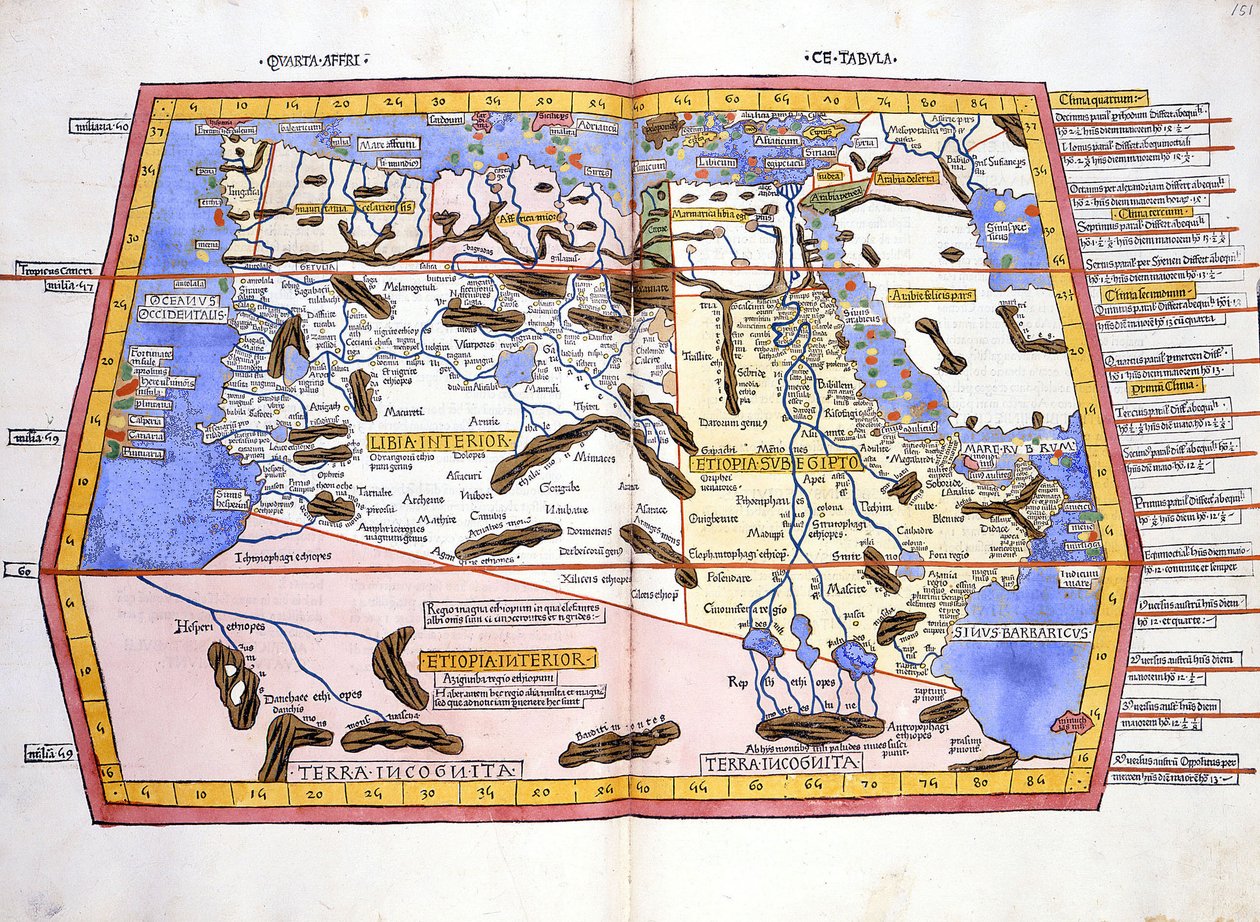 Afrika - Ptolemaiosz „Atlante Tolomeo”-jában alkotó: Unknown artist