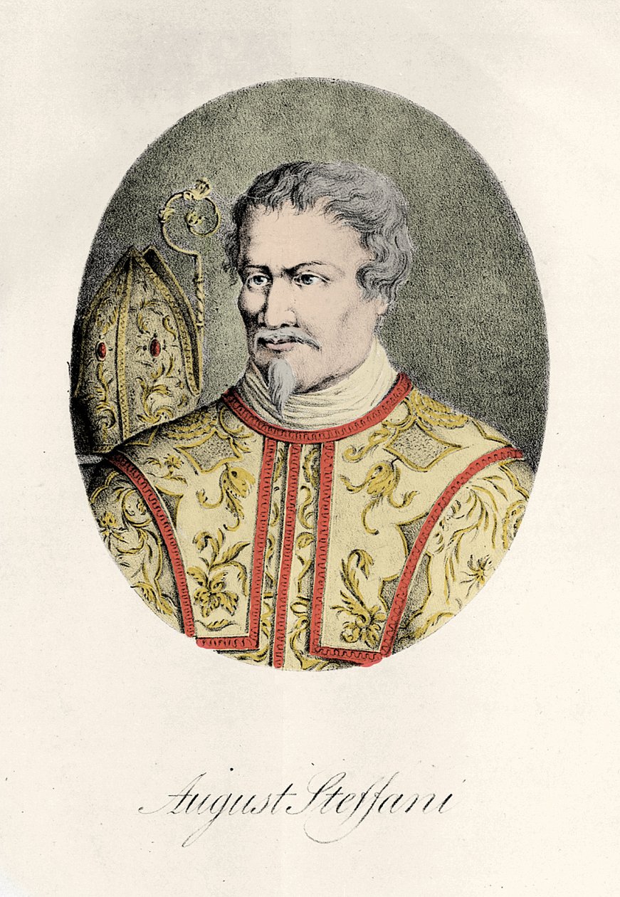Agostino Steffani (1654-1728) olasz zeneszerző metszet 1856 alkotó: Unknown artist