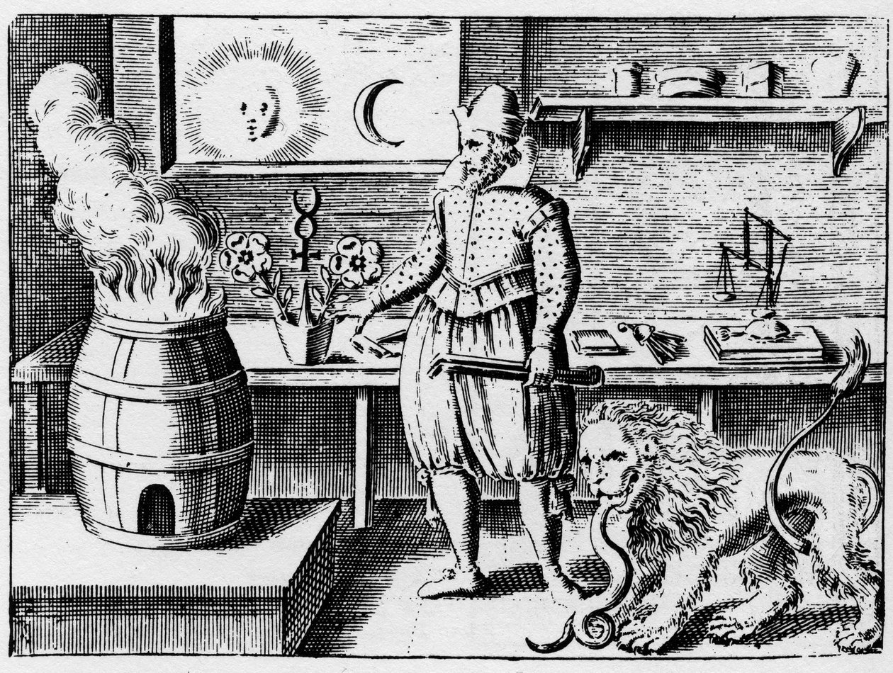 Alchimie – La flamamme – 1659-es metszet a „L