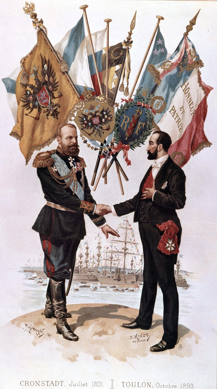 Sándor a francia-orosz kereskedelmi megállapodás aláírásakor (Kronstadt 1891 - Toulon 1893), Bianchetti-gyűjtemény alkotó: Unknown artist