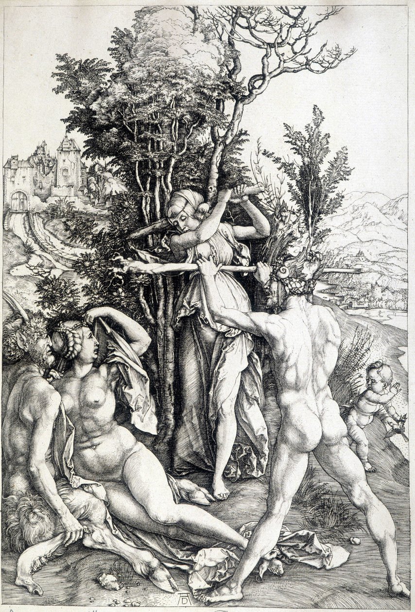A féltékenység allegorikus alakja - metszet 16. század alkotó: Unknown artist