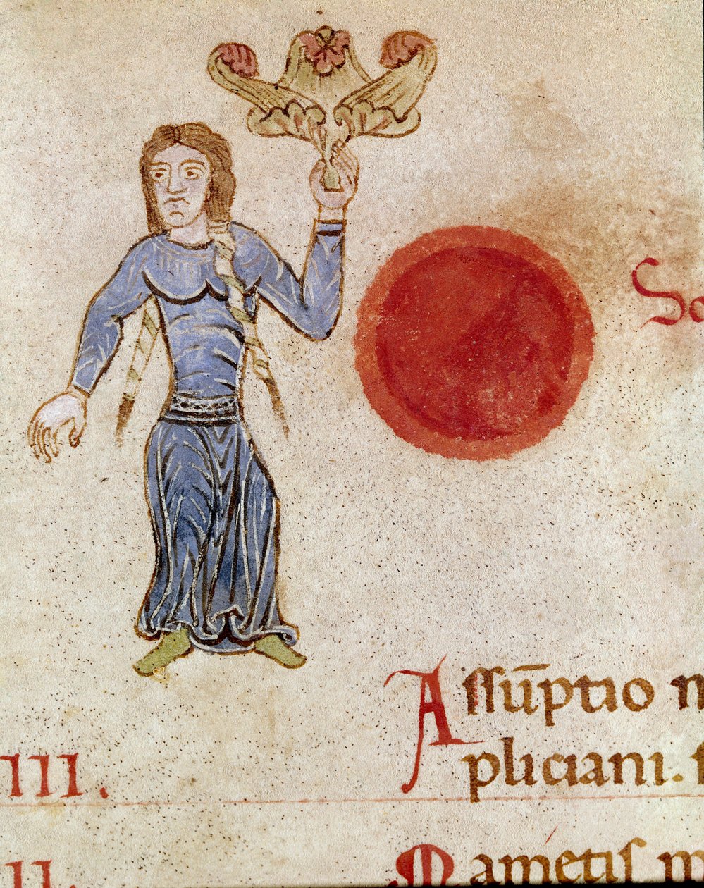 Augusztus hónap allegorikus ábrázolása (miniatűr alkotó: Unknown artist