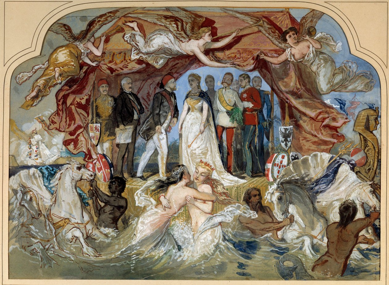 Allegória a Szuezi-csatorna felavatására A Impress Eugenie (1826-1920) Port Saidban (Port-Said) november 17-én alkotó: Unknown artist