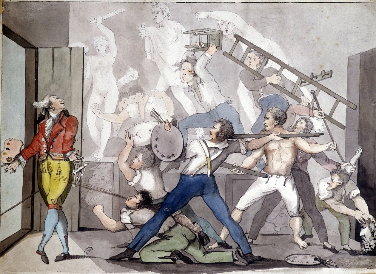 A festő allegóriája. 19. századi metszet. alkotó: Unknown artist