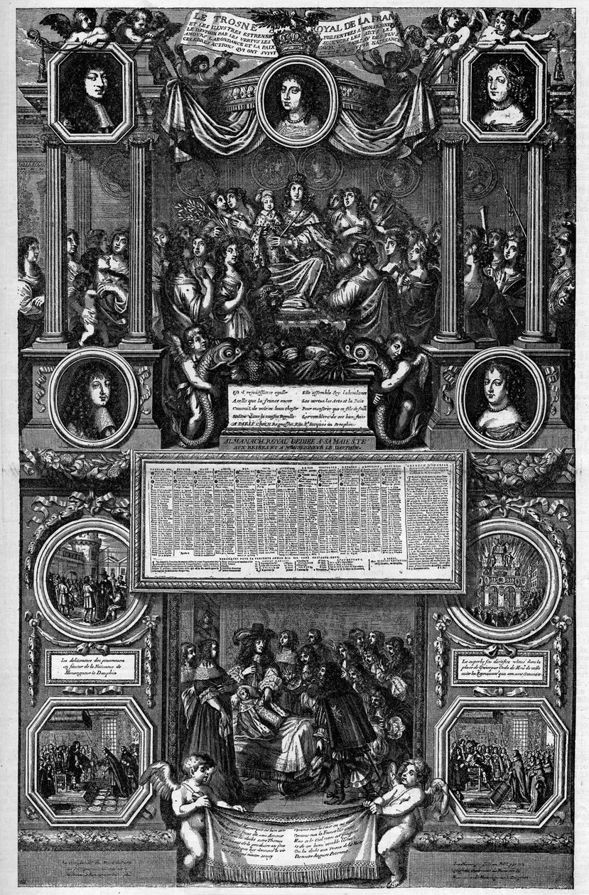 Almanach az 1682-es évre, amely a Dauphin (Louis de France néven Grand Dauphin) születését jelképezi alkotó: Unknown artist