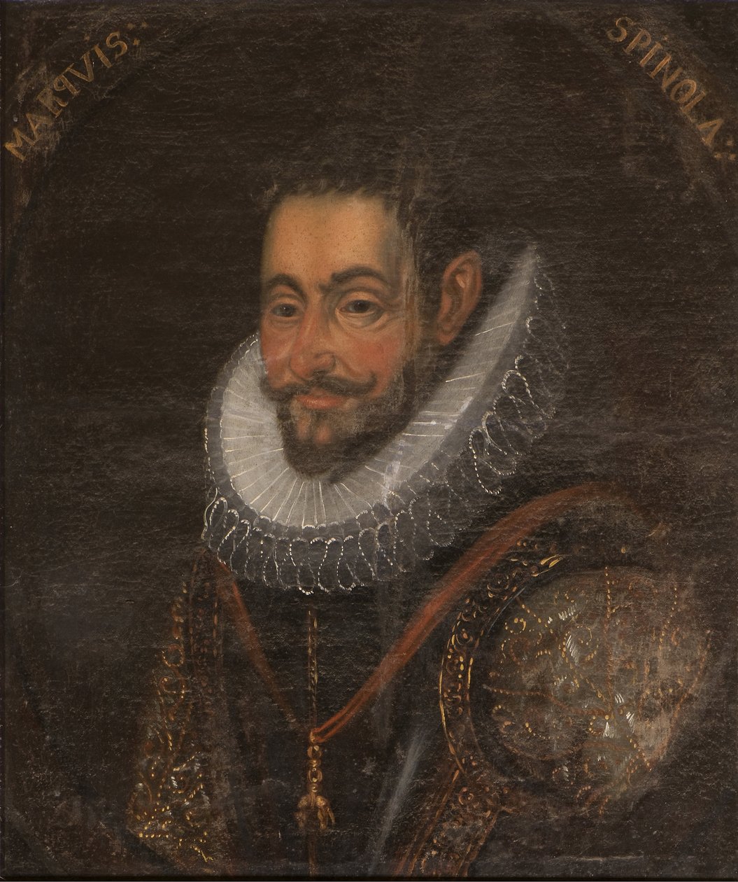 Ambrogio Spinola, genovai arisztokrata és tábornok a spanyol hadseregben - Ambrosio Spinola (1569-1630), Anonymous portréja. Olajfestmény. Mérete: 65x55 cm. Nemzeti Múzeum Stockholm alkotó: Unknown artist