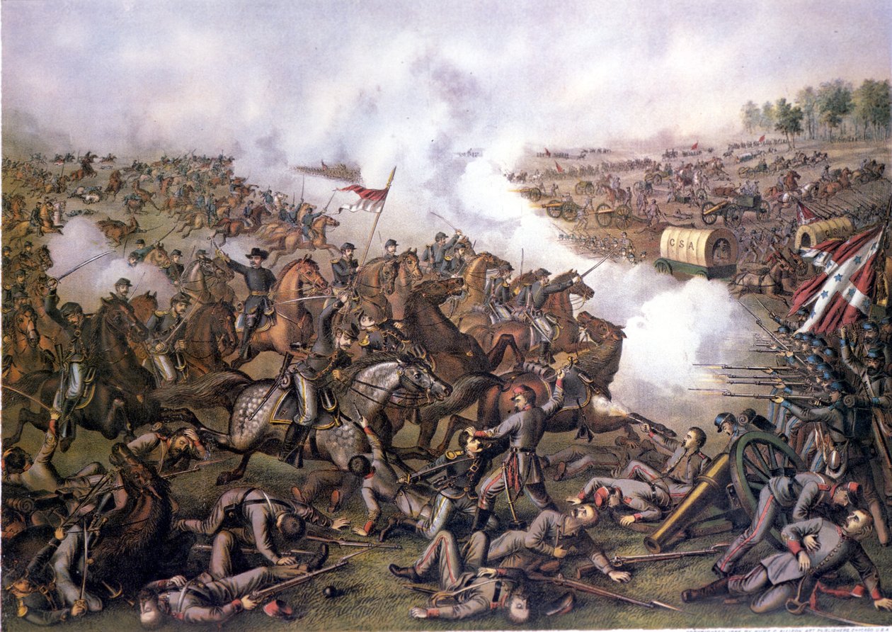 Amerikai polgárháború (1861-1865): Ötforki csata (Virginia) április 1. alkotó: Unknown artist