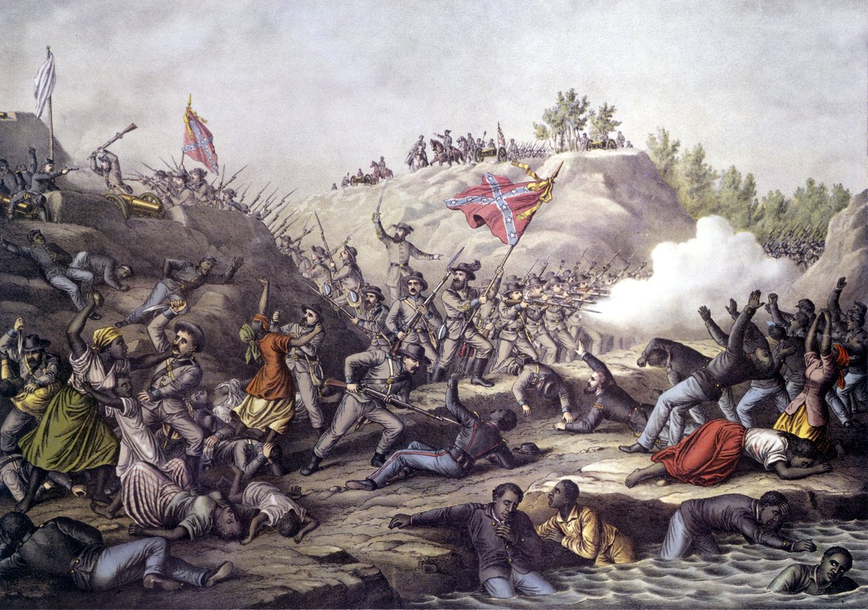 Amerikai polgárháború (1861-1865): Fort Pillow-i csata, Tennessee, április 12. alkotó: Unknown artist