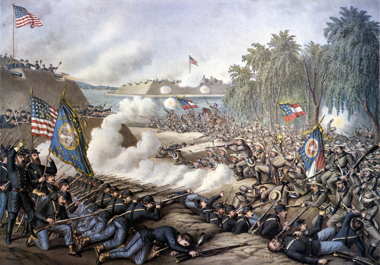 Amerikai polgárháború (1861-1865): Az első korinthoszi csata (Mississippi) április 29-június 10. alkotó: Unknown artist