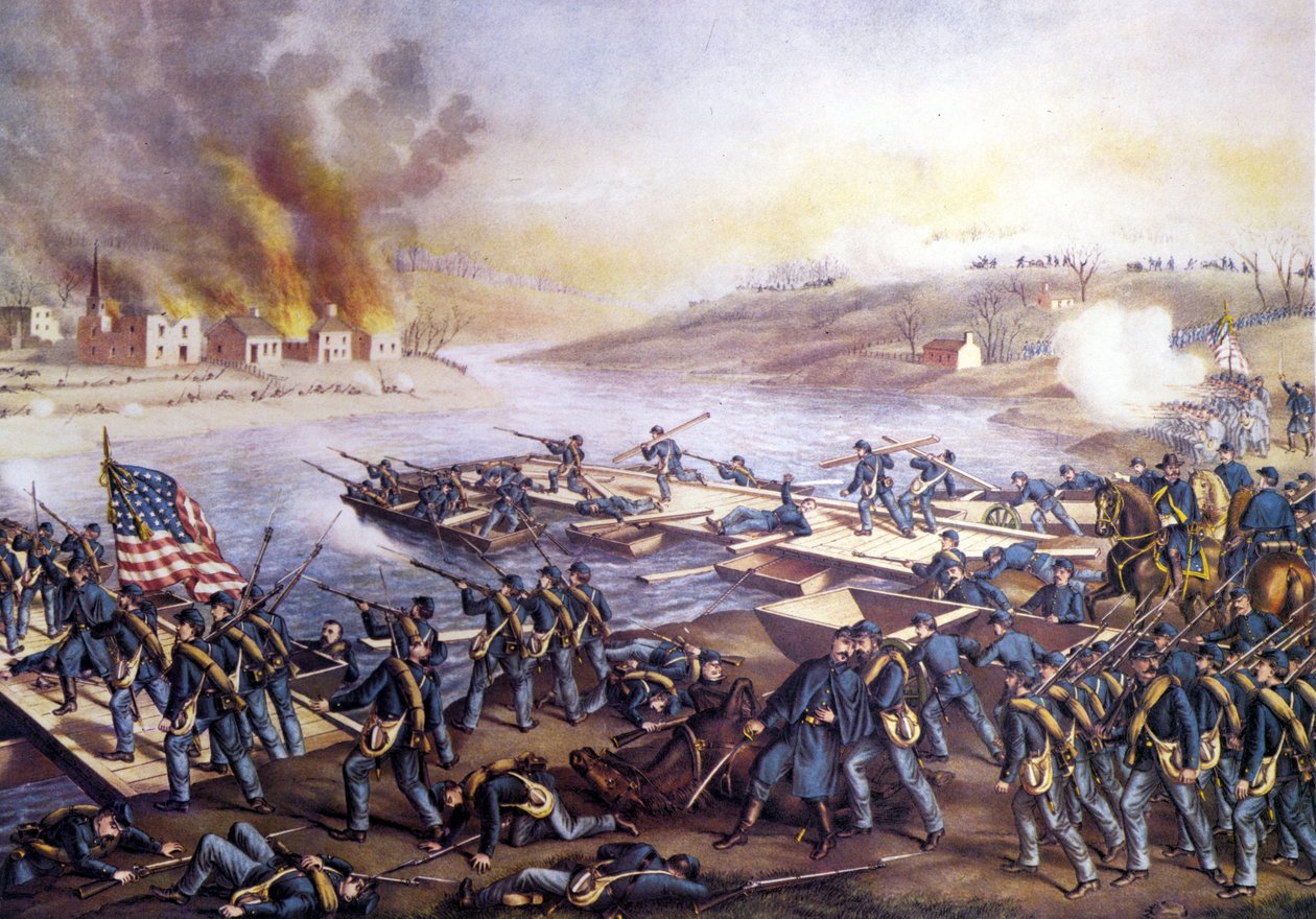 Amerikai polgárháború (1861-1865): Az első fredericksburgi csata (Virginia) december 11. alkotó: Unknown artist