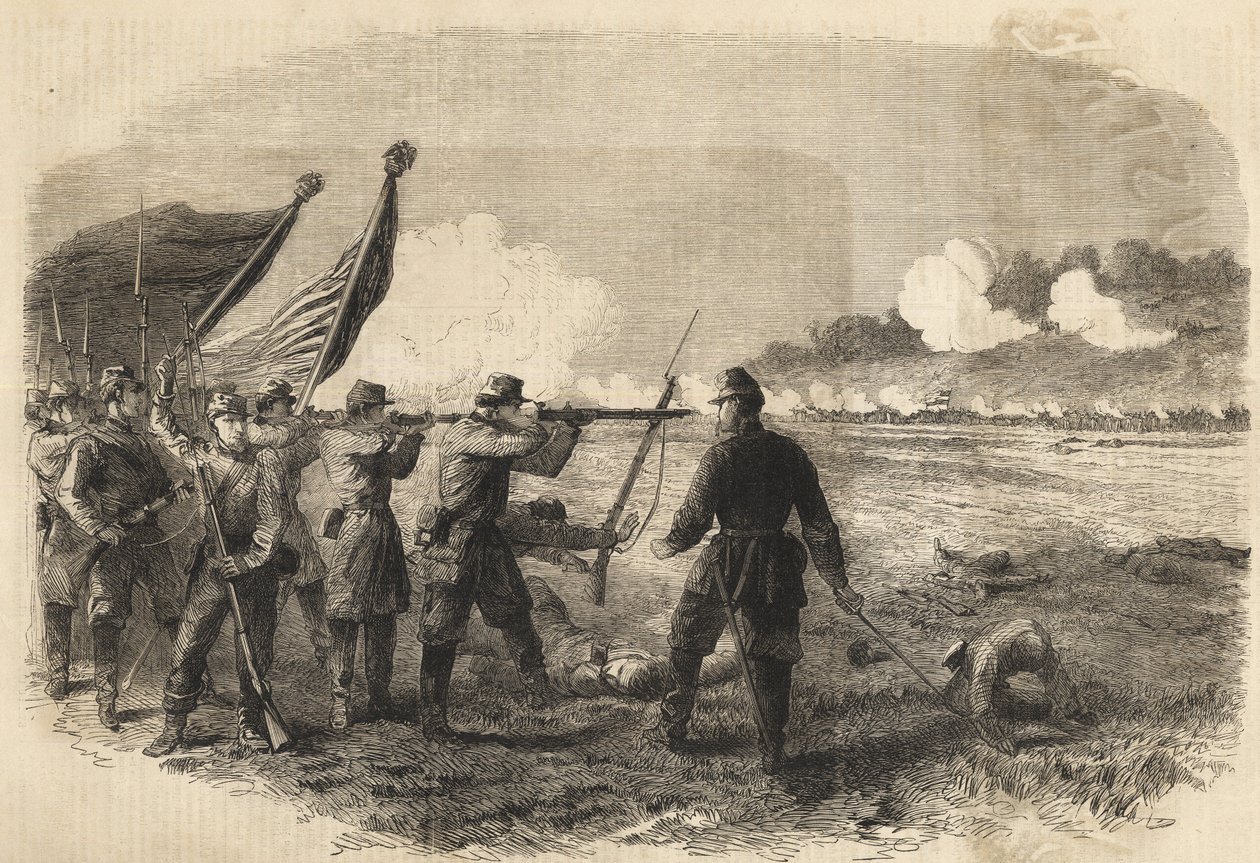 Amerikai polgárháború, Cedar Creek-i csata, a Shenandoah-völgyben, 1864. október 18. - Szecessziós háború (1861-1865) vagy amerikai polgárháború: október 19. alkotó: Unknown artist