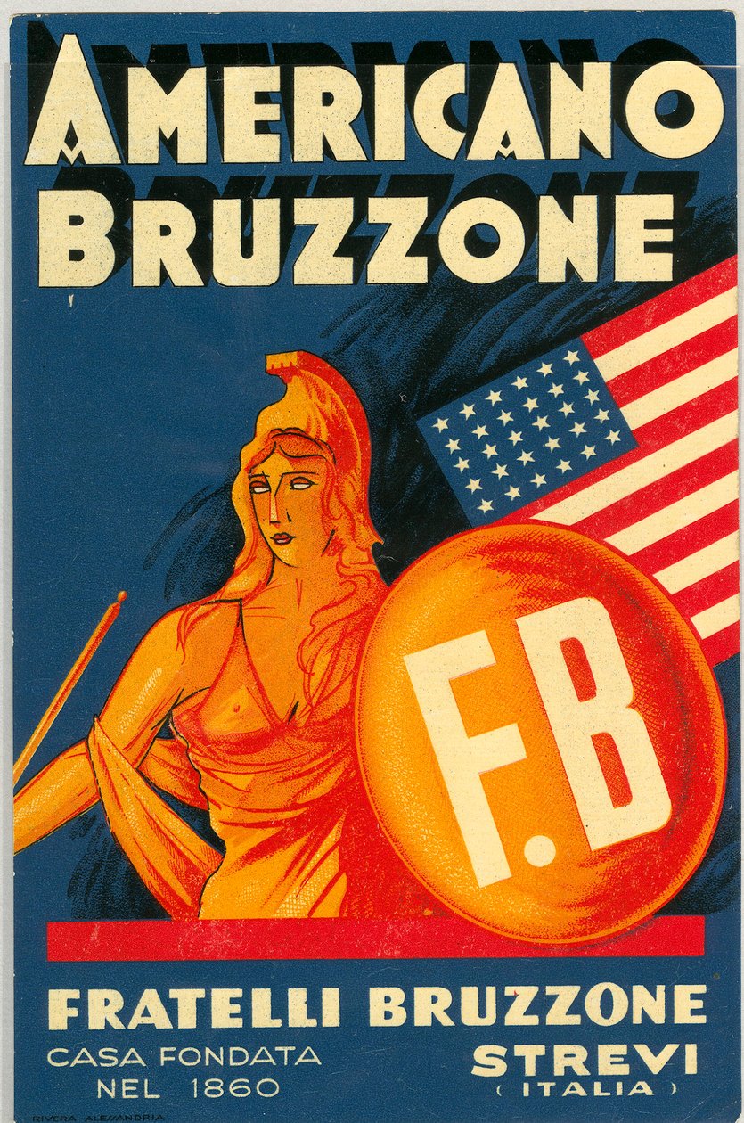 Americano Bruzzone alkoholreklám amerikai zászlóval (Kromolitográfia, 19. század vége) alkotó: Unknown artist