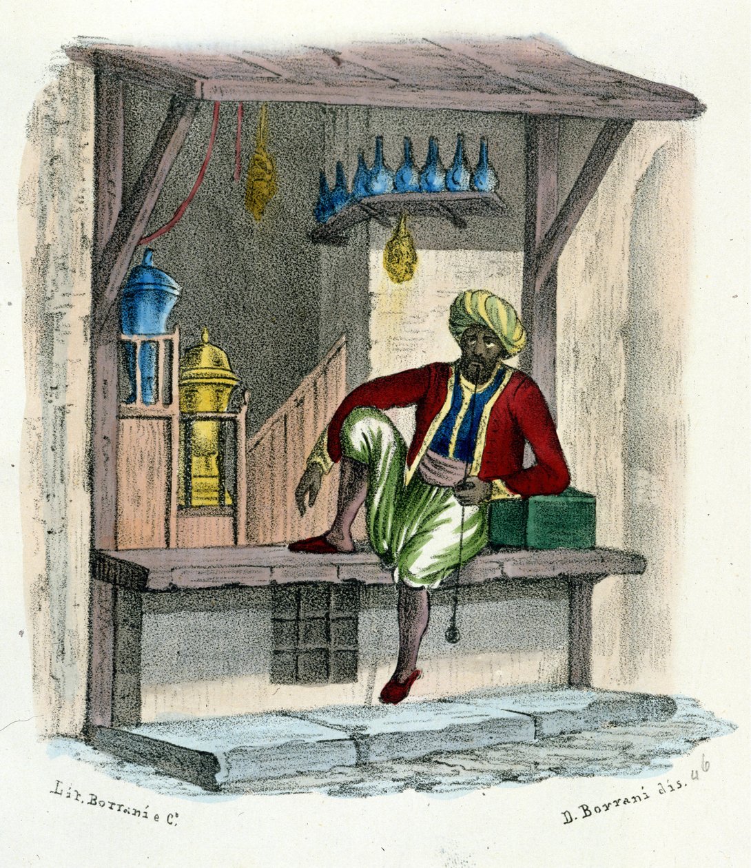 Arab eladó, 1850 körül metszett. alkotó: Unknown artist