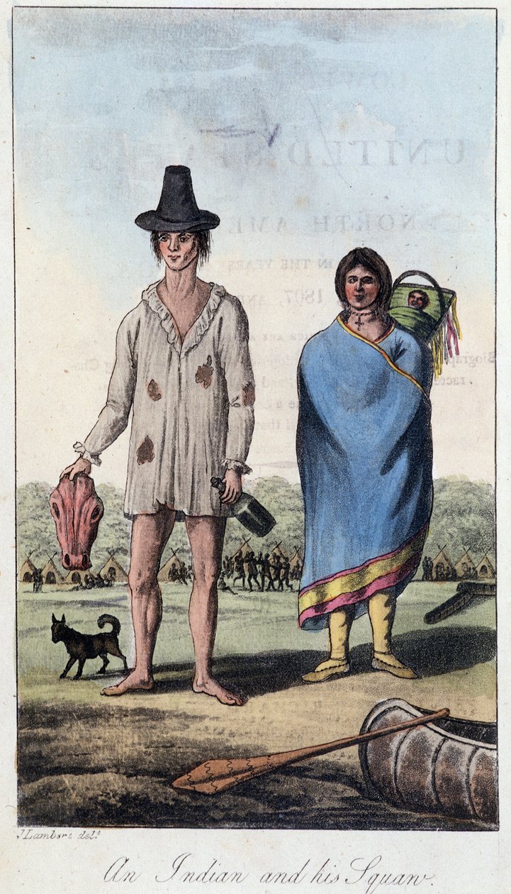Egy indián és squawja, Kanada alkotó: Unknown artist