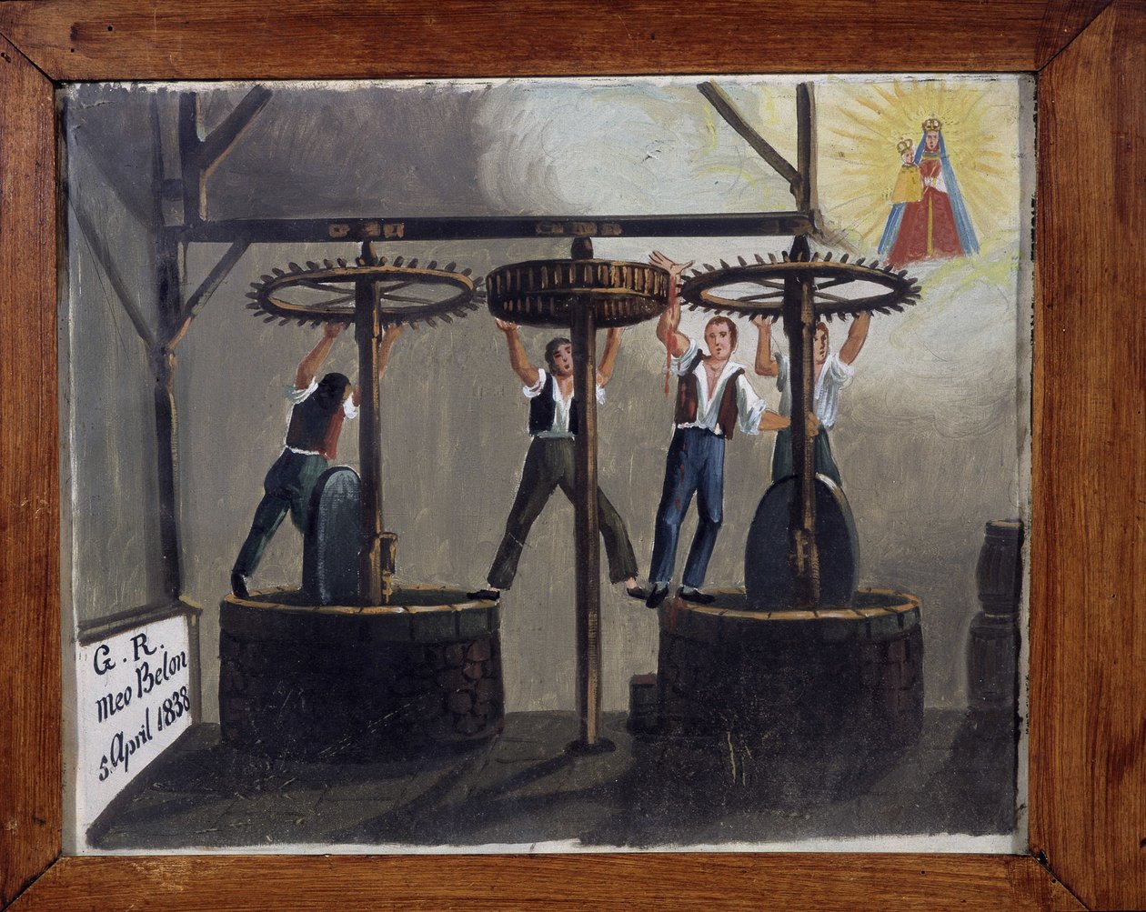 Baleset az olívaolaj présénél – a Notre Dame de Laghet ex-szavazata alkotó: Unknown artist