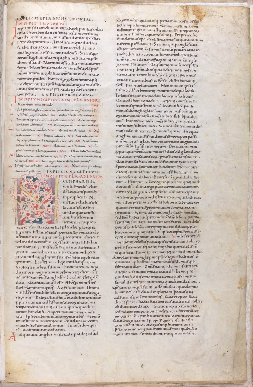 Egy illuminált oldal a 11. századi Bibliából alkotó: Unknown artist