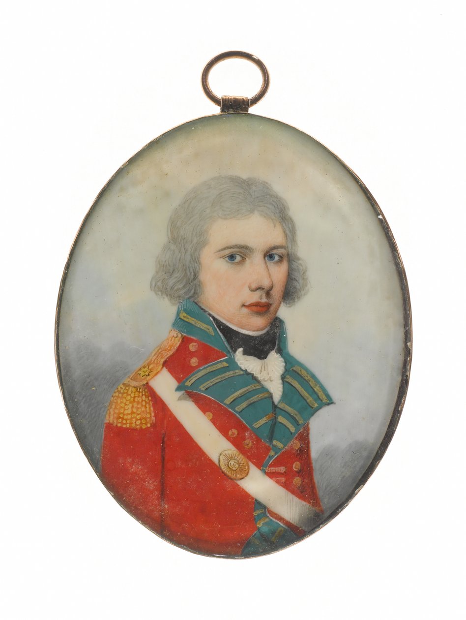 A 36. (Herefordshire) Ezred egyik tisztje, valószínűleg William Tunstall zászlós alkotó: Unknown artist