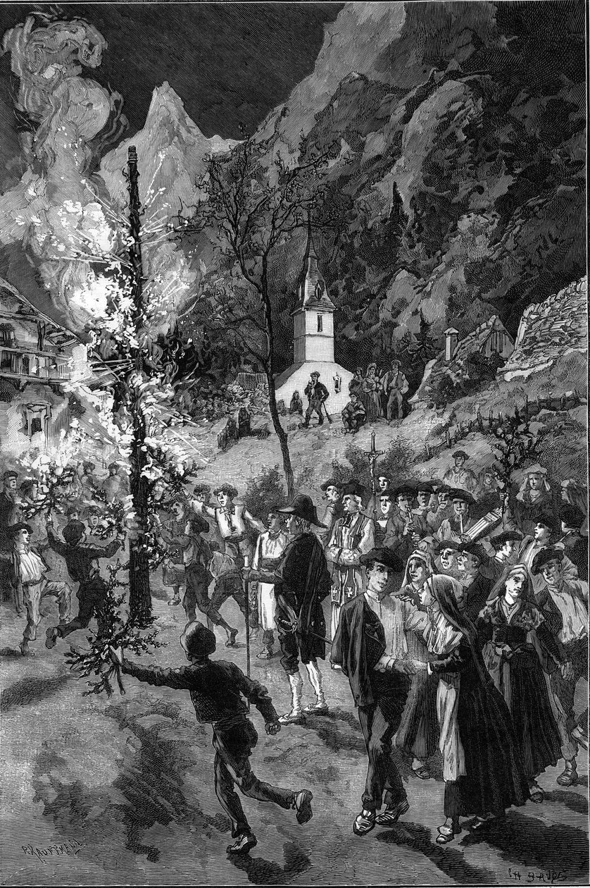 Ősi szokások és hagyományos ünnepségek: Szent János (Saint-Jean) tüze a Vallee d
