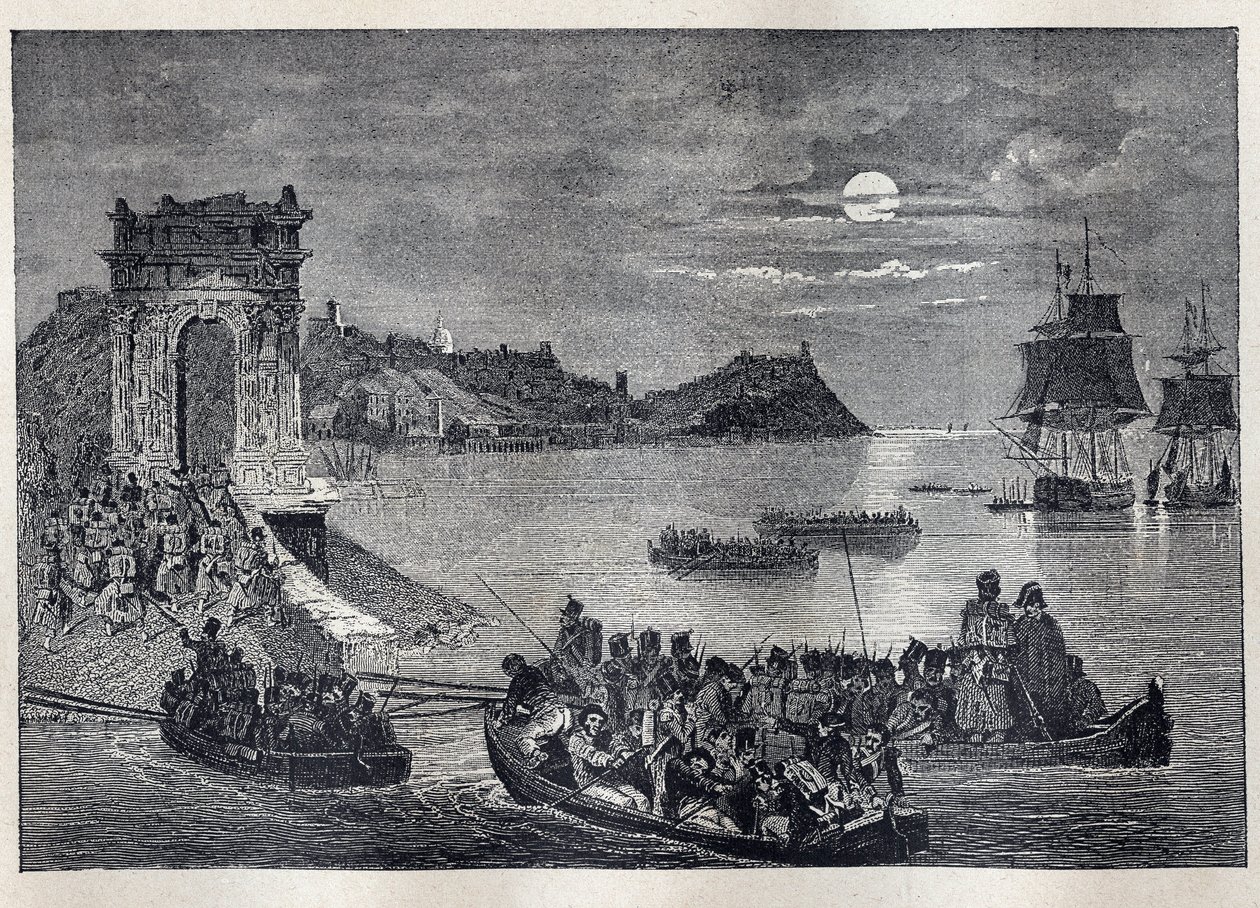 Ancona (Ancona) – I. Lajos Fülöp által indított anconai expedíció Olaszországba február 22-ről 23-ra virradó éjjel alkotó: Unknown artist