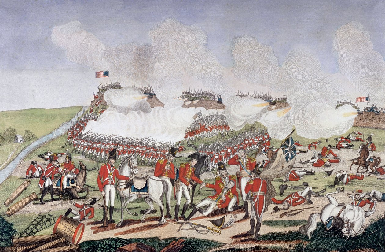 1812-es angol-amerikai háború (második függetlenségi háború): Edward Pakenham tábornok (1778-1815) halála a New Orleans-i csata során (Louisiana, USA) alkotó: Unknown artist