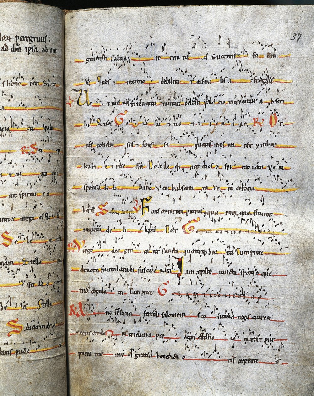 12. századi antifonikus lap. Barcelona, Monistrol de Montserrat. Montserrat kolostor alkotó: Unknown artist