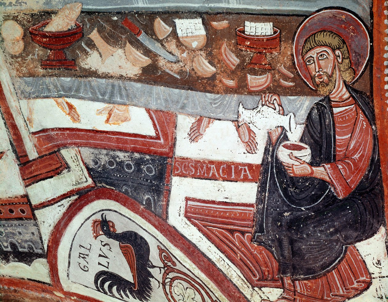 Apostol bort szolgál fel, részlet (freskó alkotó: Unknown artist