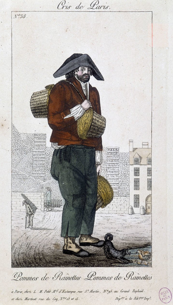 Almakereskedő – itt: „” Cris de Paris”, deb. 19. század alkotó: Unknown artist