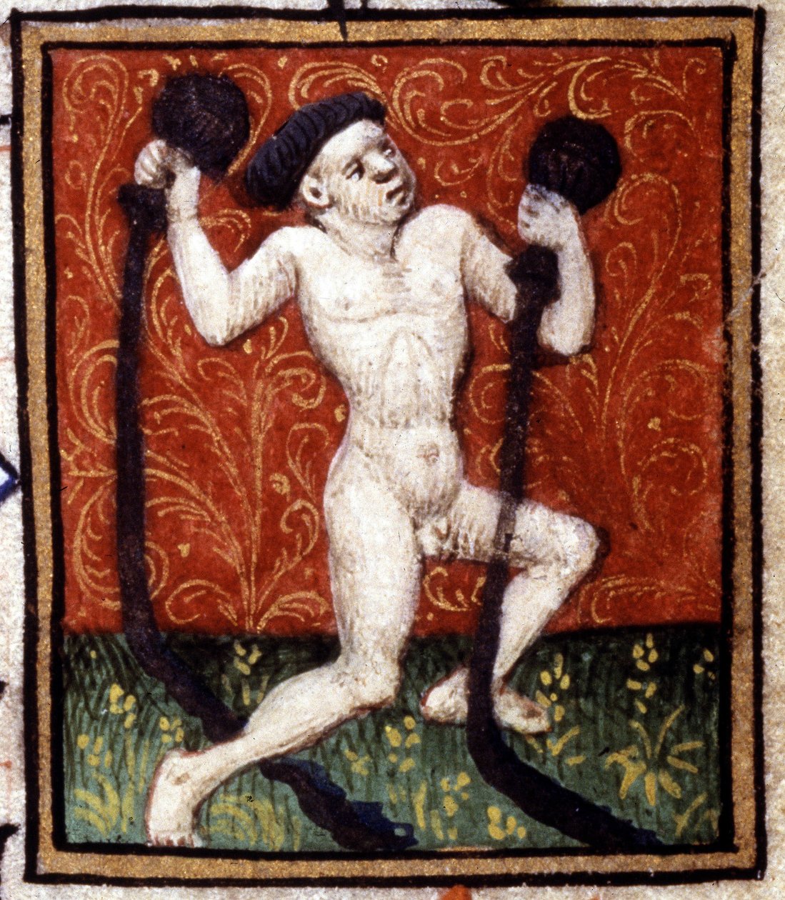 Vízöntő. Miniatűr horoszkóp. 15. századi kézirat. Bibl. Trivulziana, Milánó. alkotó: Unknown artist