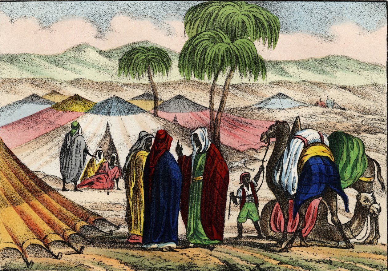 Arab karaván Algériában alkotó: Unknown artist