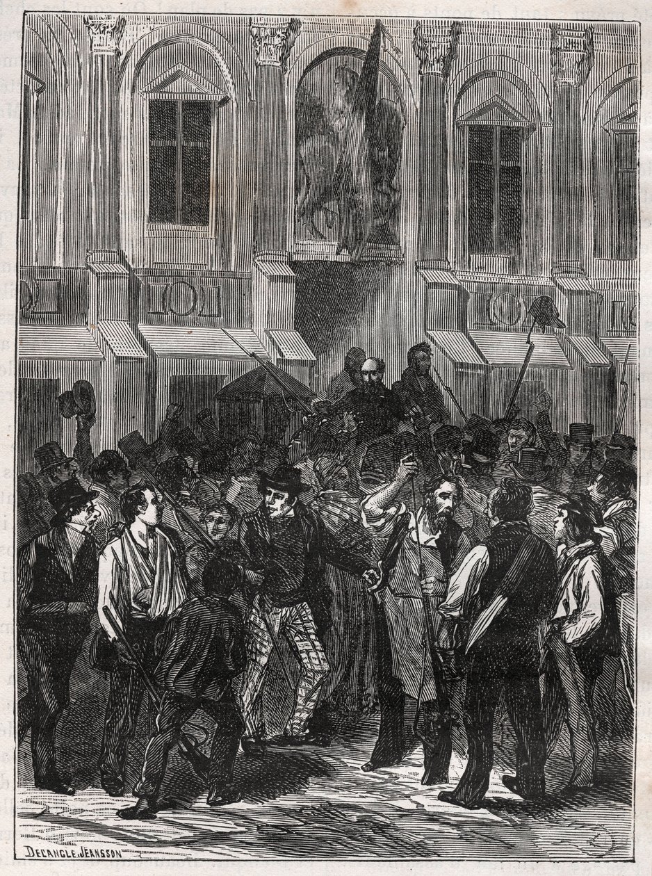 Armand Barbes, francia forradalmár (1809-1870) 1839. május 12-i letartóztatása előtt – 1882-es metszet a „Histoire de dix ans: 1830-1840” című művében” Louis-Blanc (1811-1882) alkotó: Unknown artist