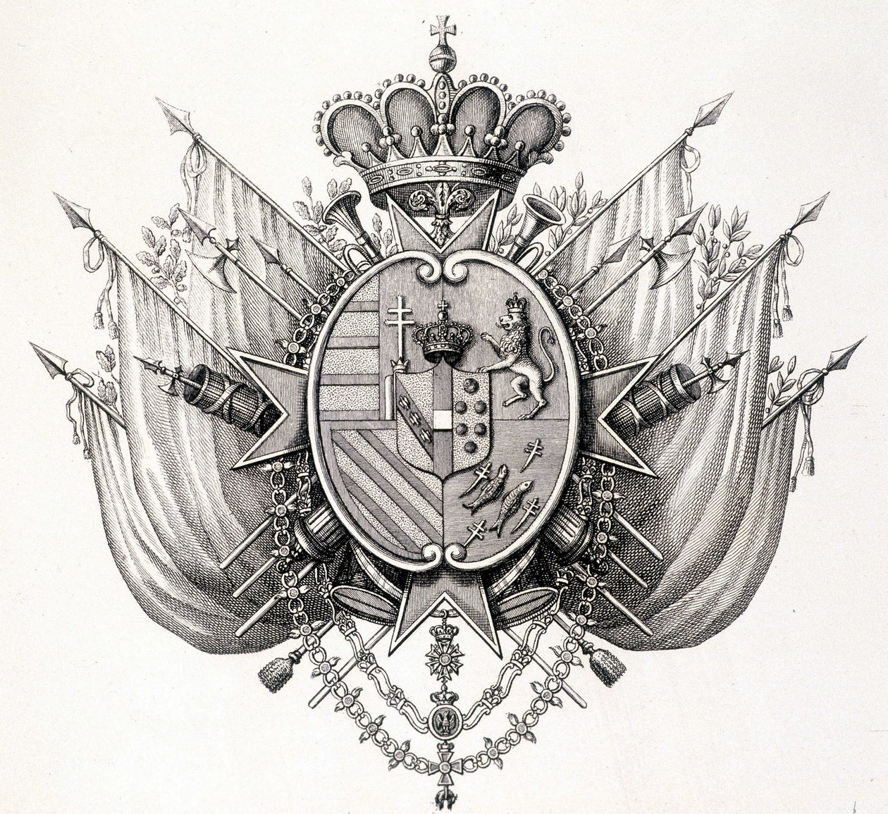 Toszkána fegyverei, 19. század eleje. Toszkánai Lipót. alkotó: Unknown artist