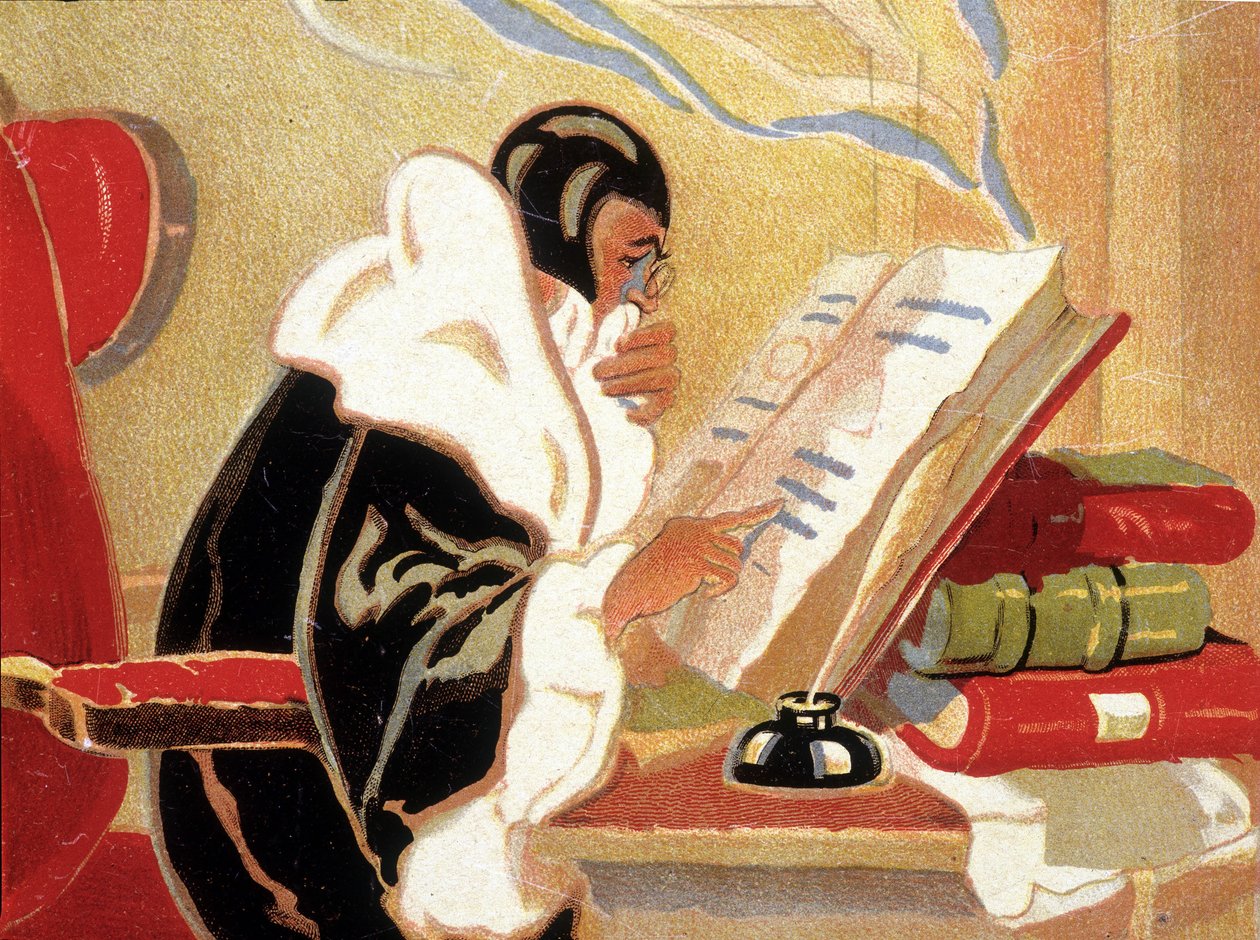 Asztrológus: Nostradamus egy könyvet tanulmányoz. alkotó: Unknown artist