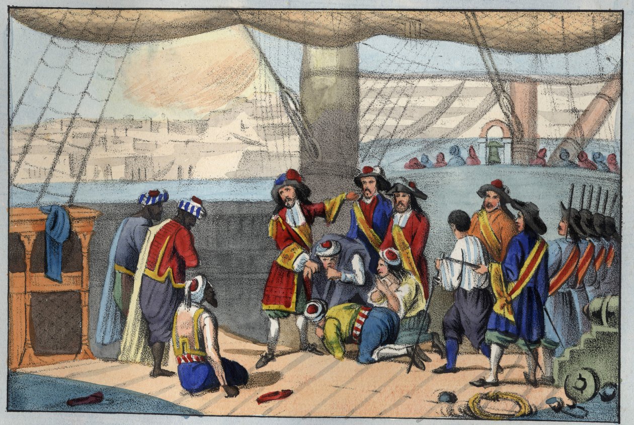 1682. augusztus: Duquesne bombázza Algírt. (Ábrahám, Duquesne márki alkotó: Unknown artist