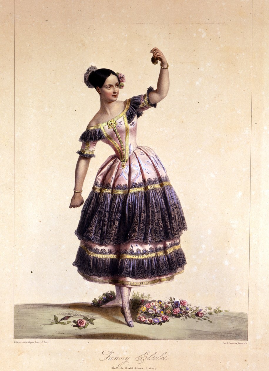 Fanny Elssler (1810-1884) osztrák táncos „A sánta ördög” című balettben 1836.02.06. XIX. századi print alkotó: Unknown artist