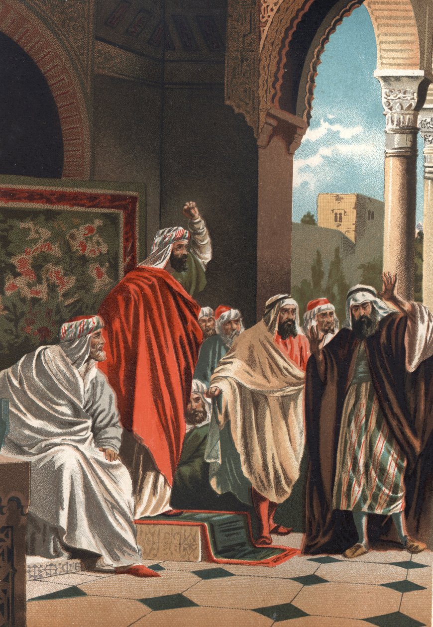 Averroés filozófus és orvos arab (1126-1198). Louis Figuier „Tudomány és emberei” című könyvéből. Barcelona 1881 alkotó: Unknown artist
