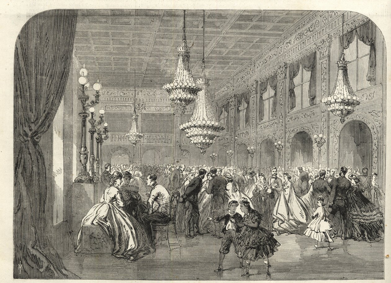 Baden Baden (Baden-Baden), Németország – A társalgóban – 1867 alkotó: Unknown artist