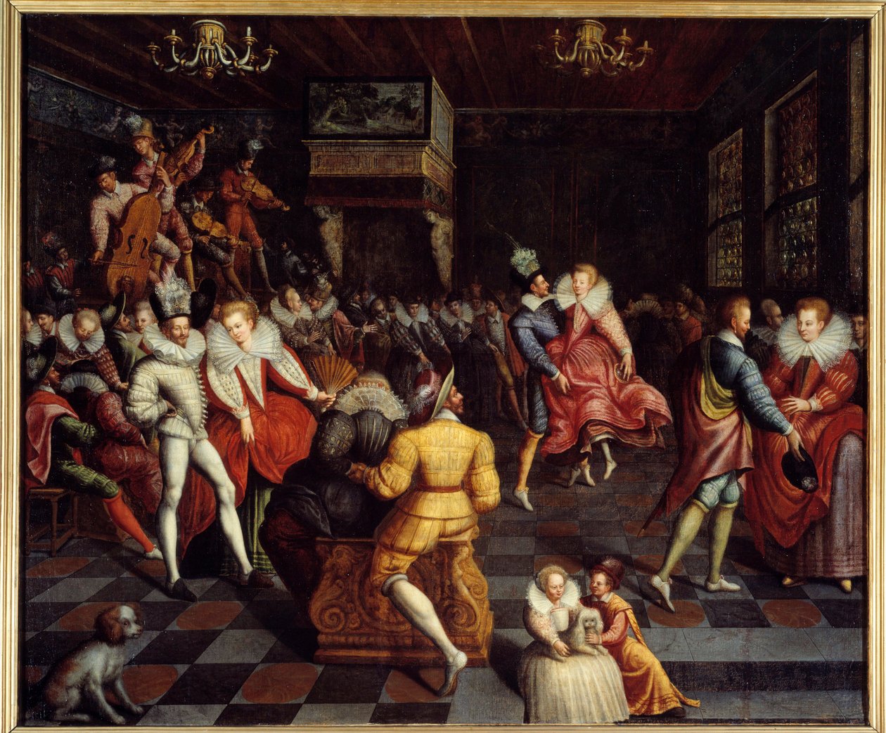 Bál a Valois Anonymous festmény udvarában. 16. század. V 1,63x1,94 m Rennes, Muse des Beaux Arts alkotó: Unknown artist