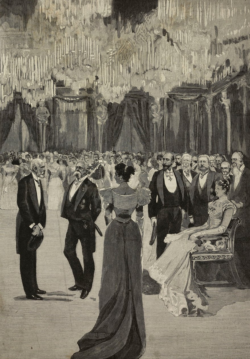 Bál a Kariatidák csarnokában, Palazzo Reale, május 12. alkotó: Unknown Artist
