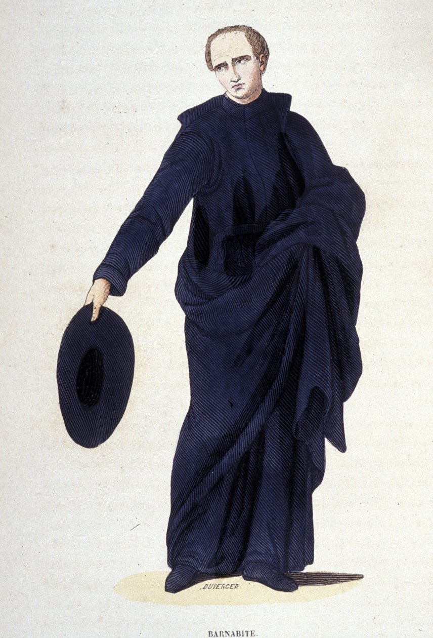 Barnabite. Metszet egy vallási rendekről szóló albumból, Párizs alkotó: Unknown artist