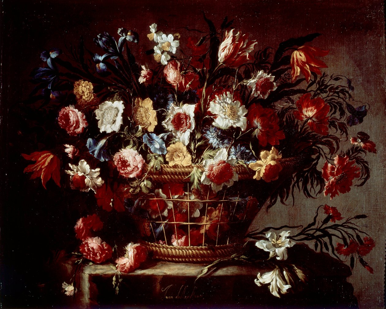 Virágkosár (olaj, vászon alkotó: Unknown artist