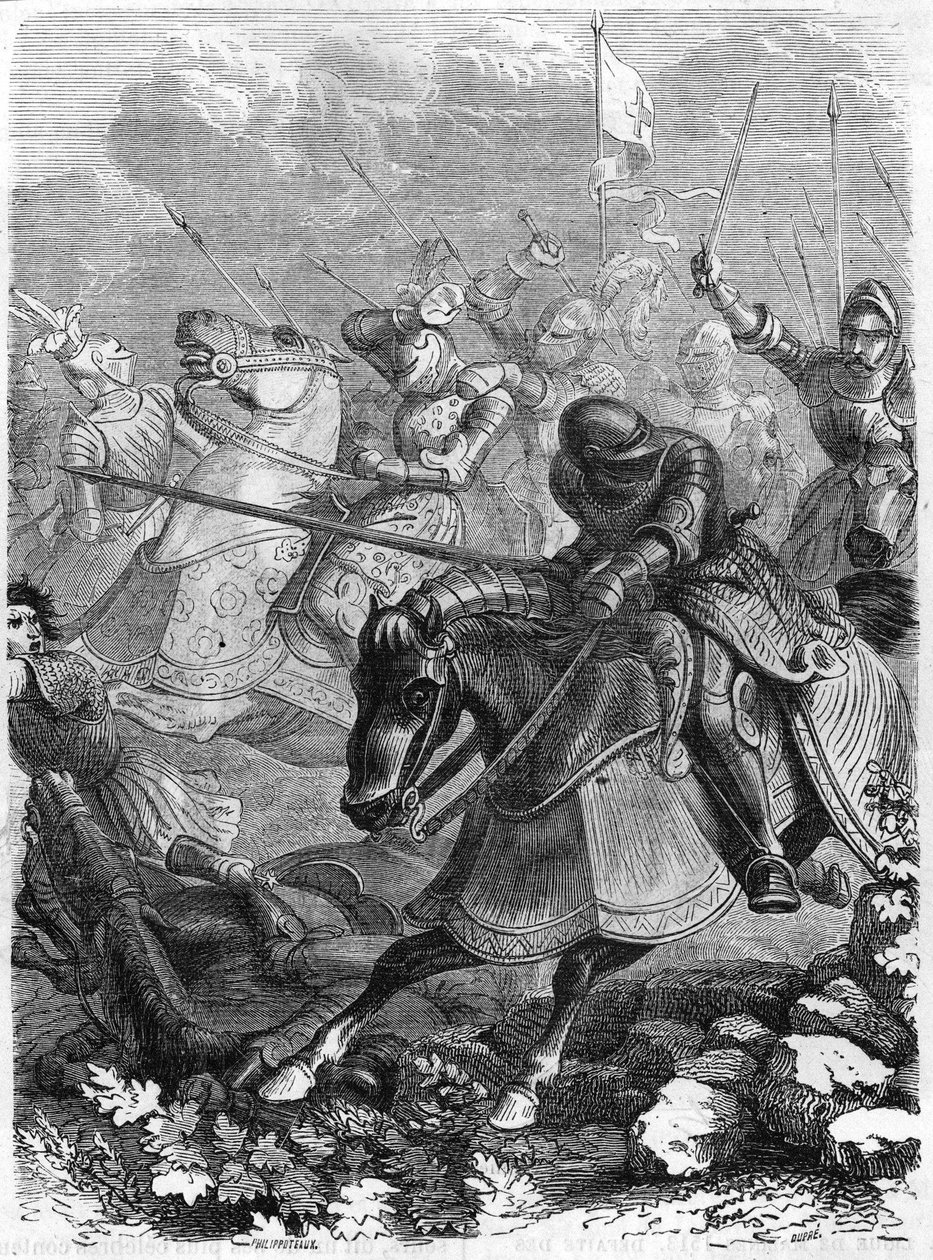 Guinegate-i vagy Guinegatte-i csata (Franciaország), a sarkantyúk napja, augusztus 16. alkotó: Unknown artist