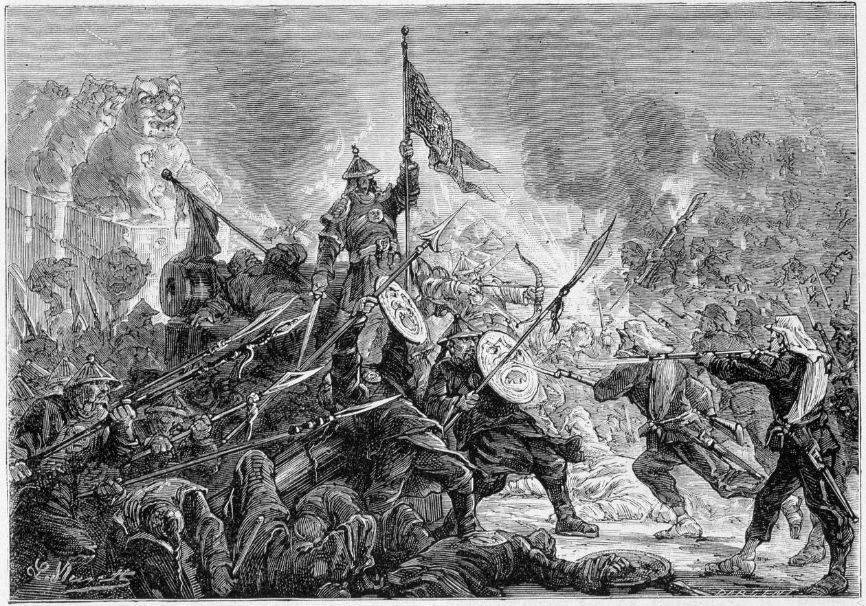 Palikaói csata: a mandzsu hadsereg veresége a francia-brit expedíciós erők előtt, 1860.09.21. alkotó: Unknown artist