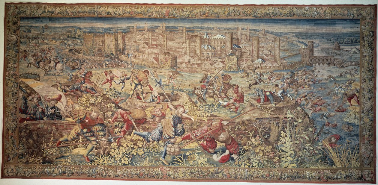 Paviai csata. Gobelin. 17. század. Capodimonte Múzeum, Nápoly. alkotó: Unknown artist