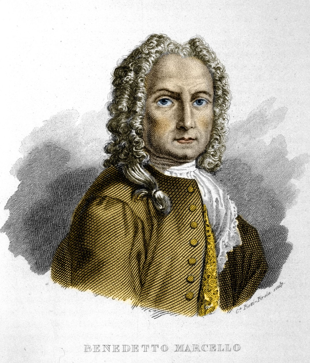 Benedetto Marcello (1686-1739) olasz zeneszerző. 19. századi metszet Milánó alkotó: Unknown artist
