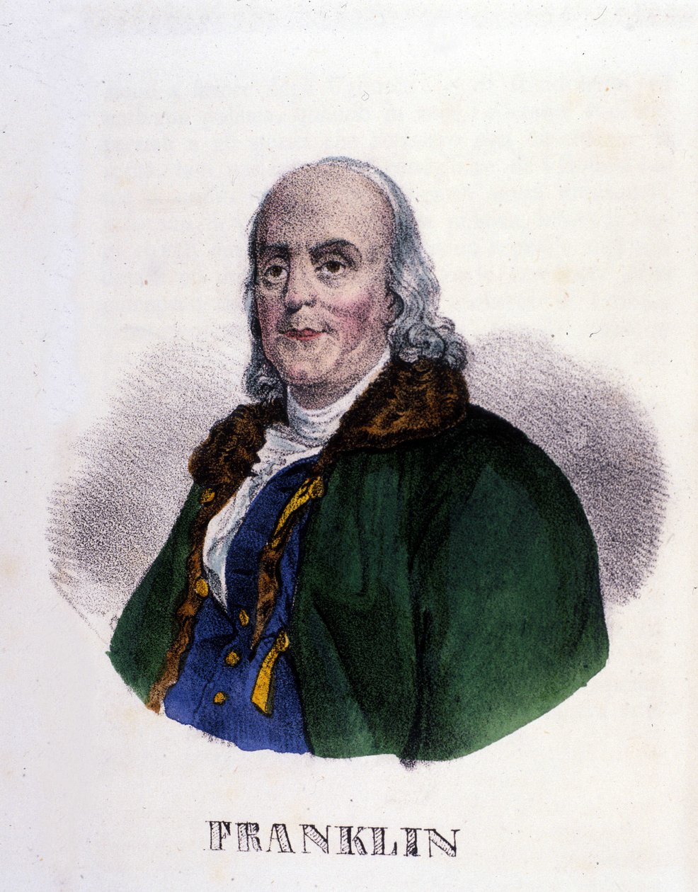 Benjamin Franklin (1706-1790) amerikai filozófus, fizikus és nagykövet. alkotó: Unknown artist