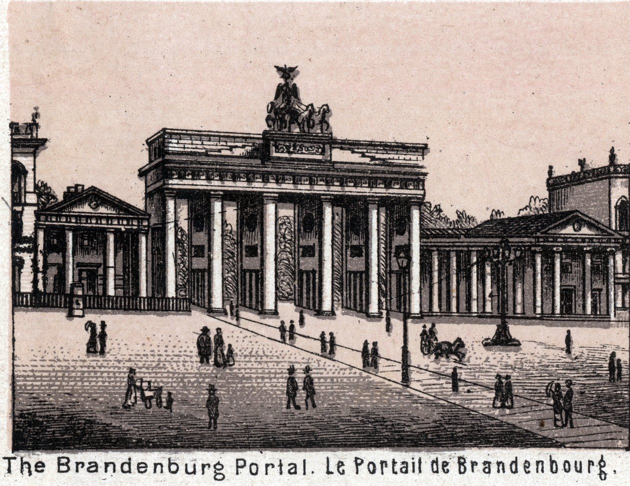Berlin, Németország: kilátás a Brandenburgi Portálra. in "" A világ 168 nézetet szemléltet"" Keltezés nélküli (XIX. század vége) alkotó: Unknown artist