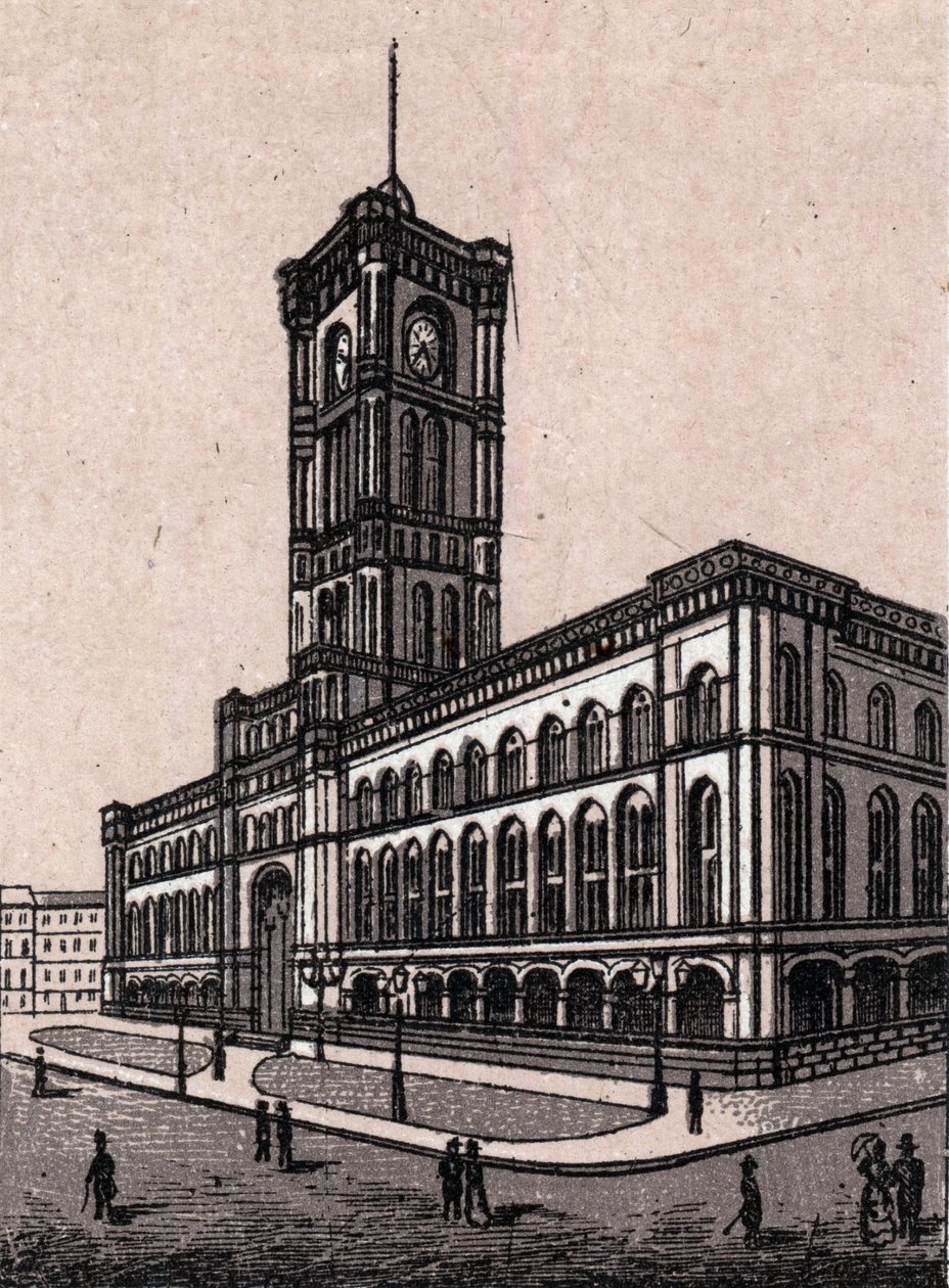 Berlin, Németország: kilátás a városházára. in "" A világ 168 nézetet szemléltet"" Keltezés nélküli (XIX. század vége) alkotó: Unknown artist