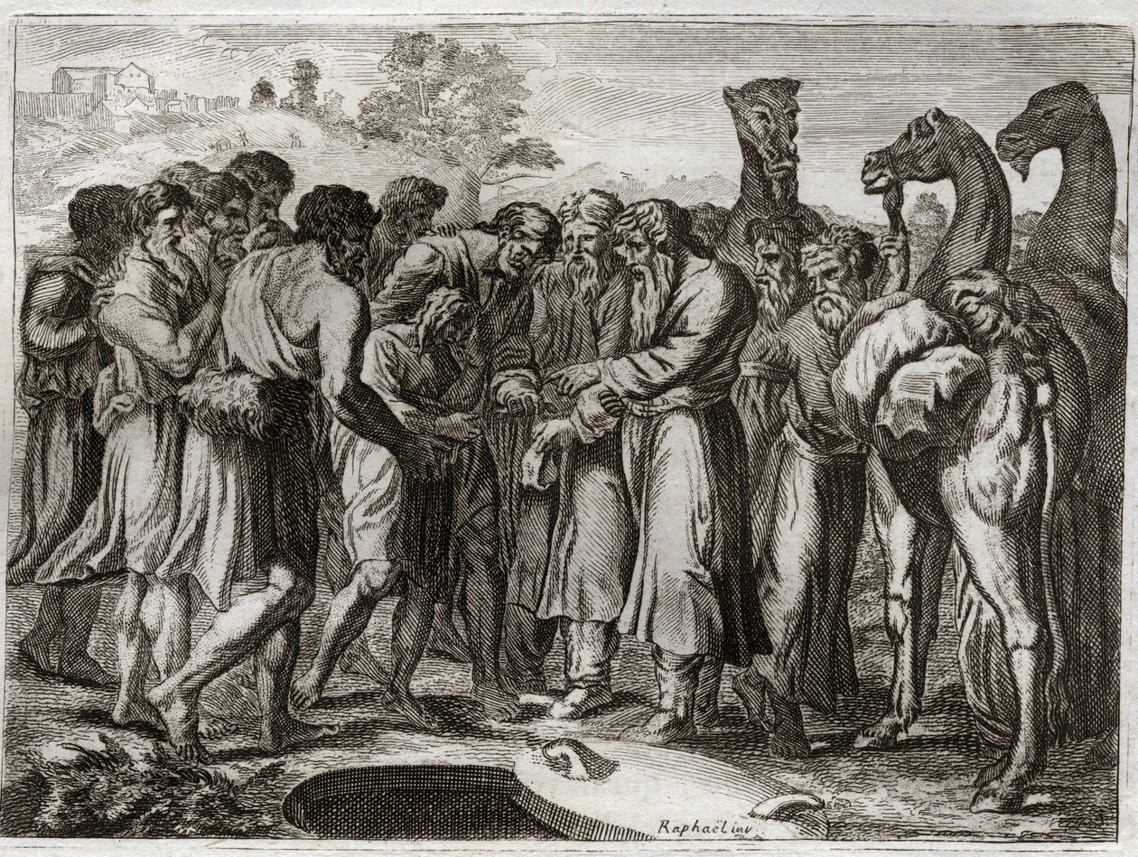Royaumont Biblia, Ószövetség: Józsefet eladták testvérei. alkotó: Unknown artist