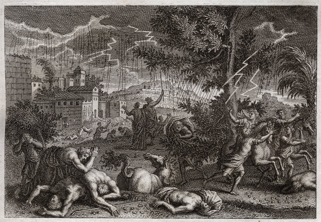 Royaumont Biblia, Ószövetség: Egyiptom tíz sebe. Illusztráció 1811-ből. alkotó: Unknown artist