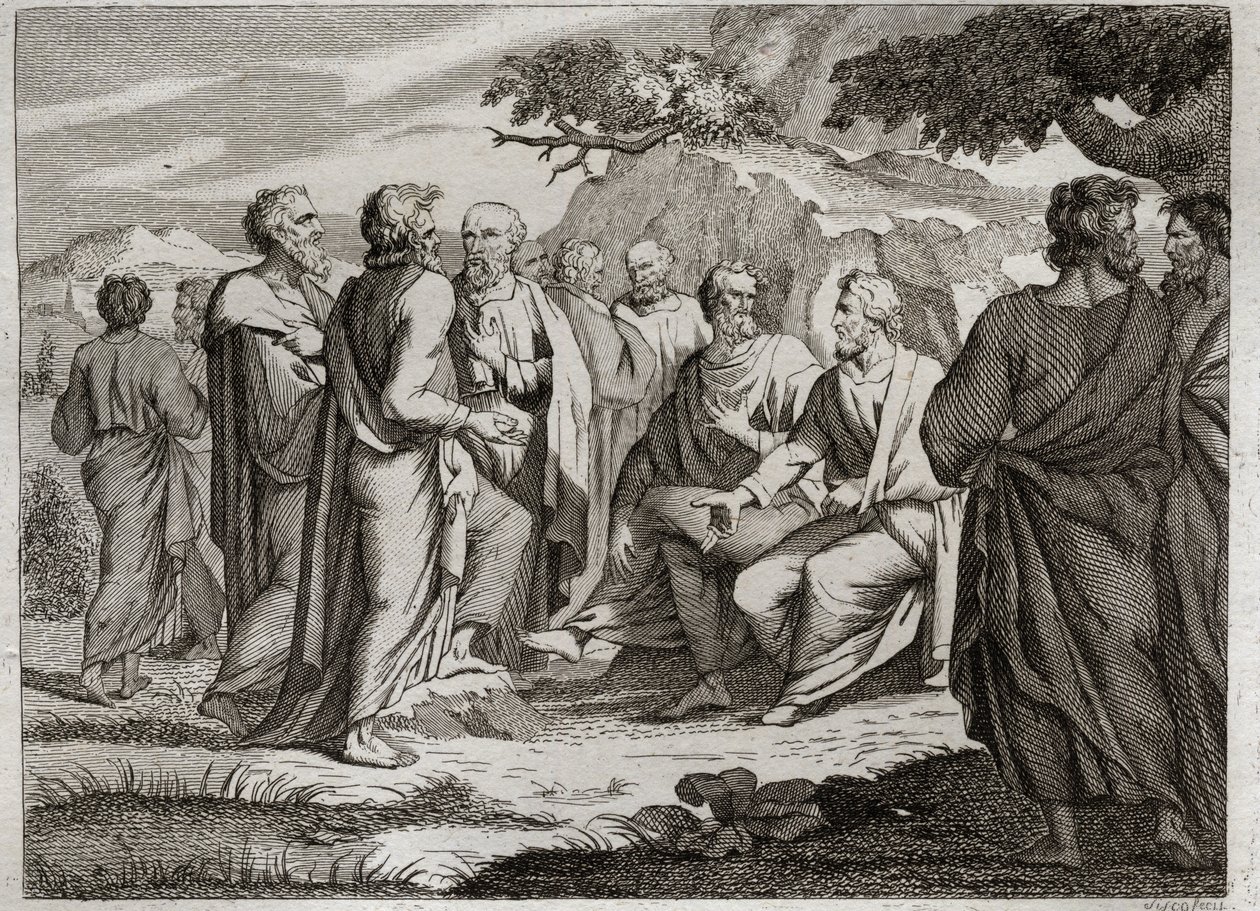 Royaumont Biblia, Ószövetség: A tizenkét kis próféta. A többi tizenkét próféta, akiket általában kis Prófétáknak hívnak, mert kevés szentírást hagytak maguk után. Illusztráció 1811-ből. alkotó: Unknown artist